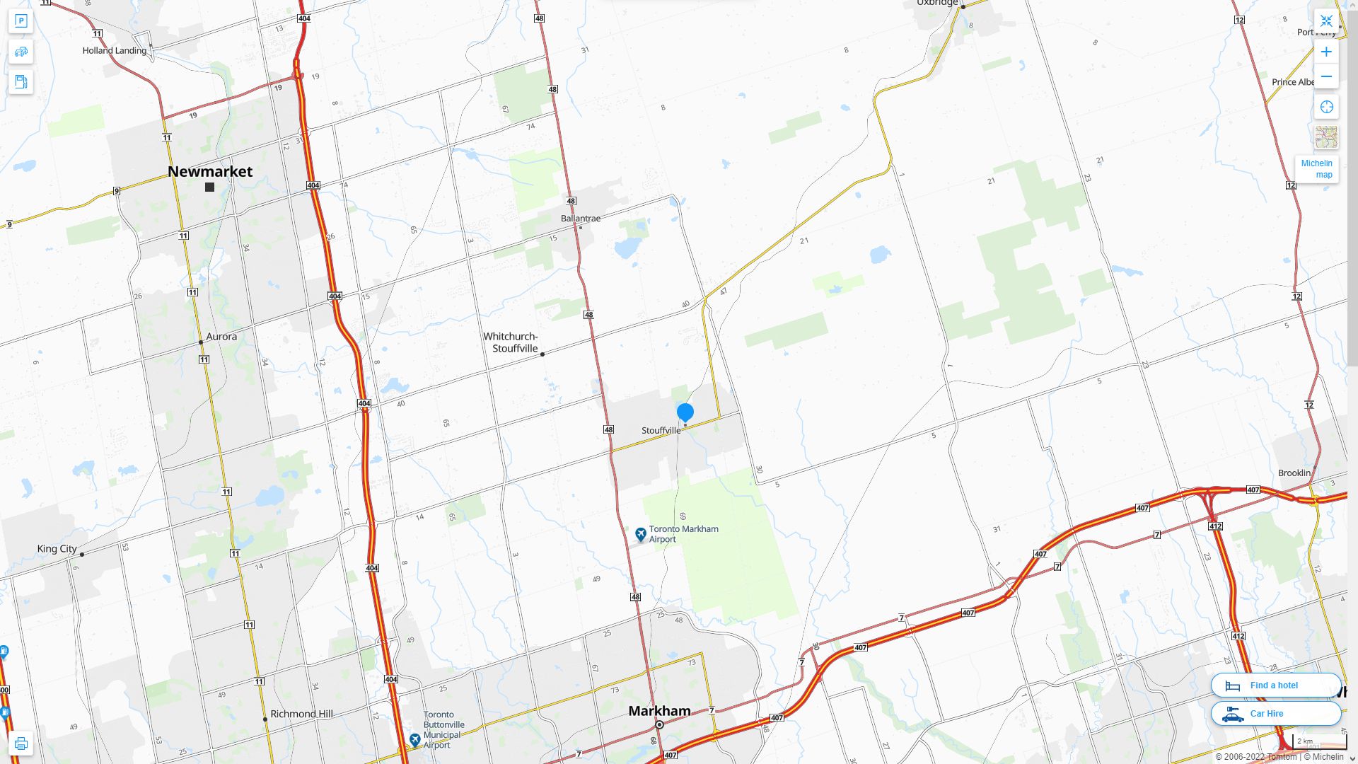 Stouffville Highway and Road Map